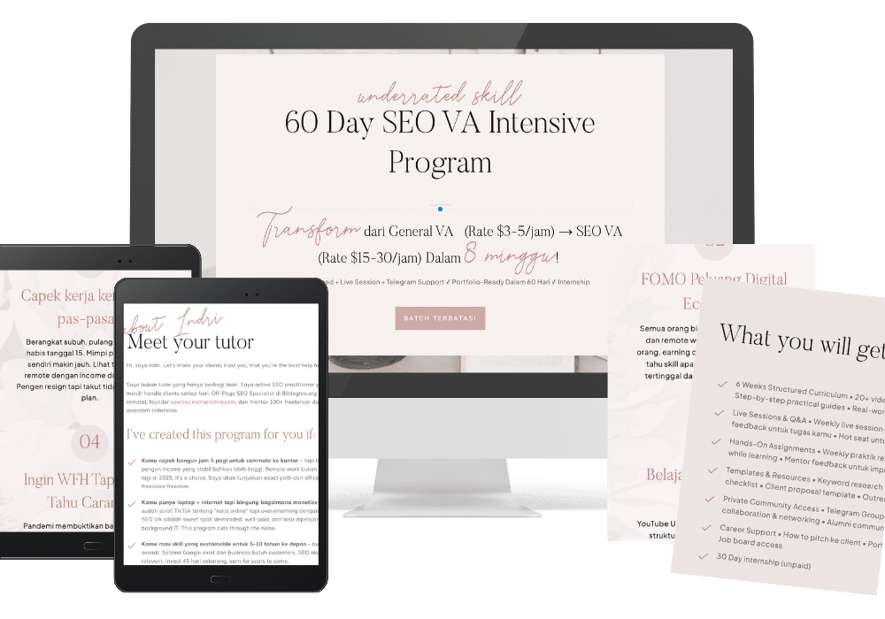 Bootcamp 60 Day SEO VA Intensive (Include Internship)